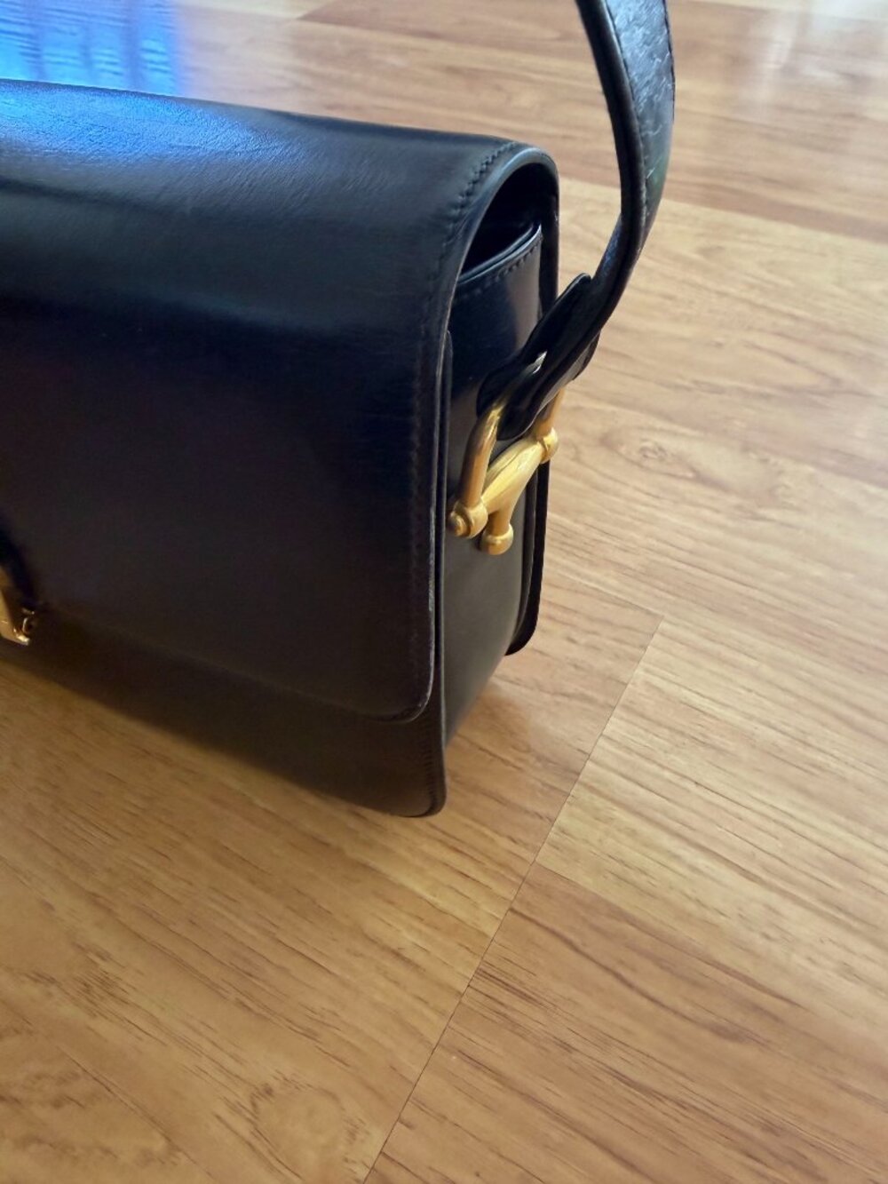 Vintage Celine Black Horse Carriage Shoulder Bag - Picture 5 of 10